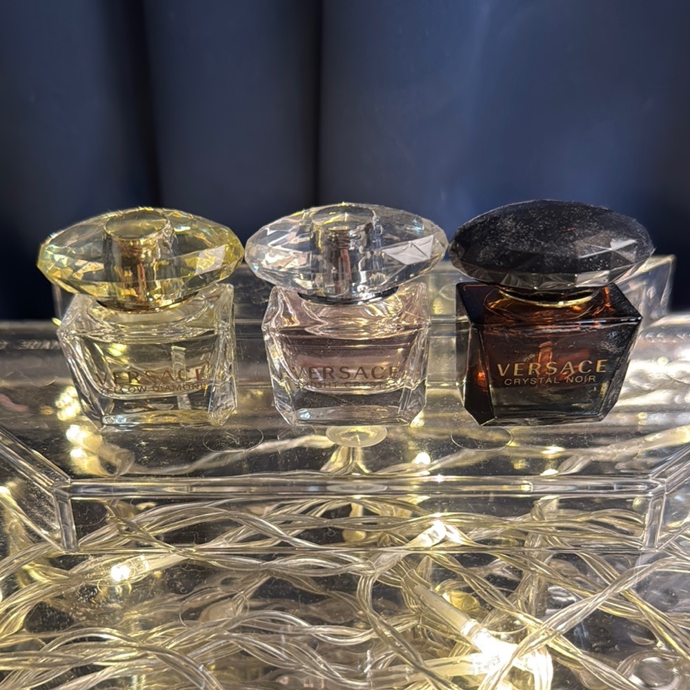 Versace Mini Crystal Noir, Bright Crystal, and Yellow Diamond Perfume Set